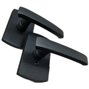 Emtek Yuma Levers Passage #4 Rosetta Right Hand Flat Black (7100YMRHFB) [91]